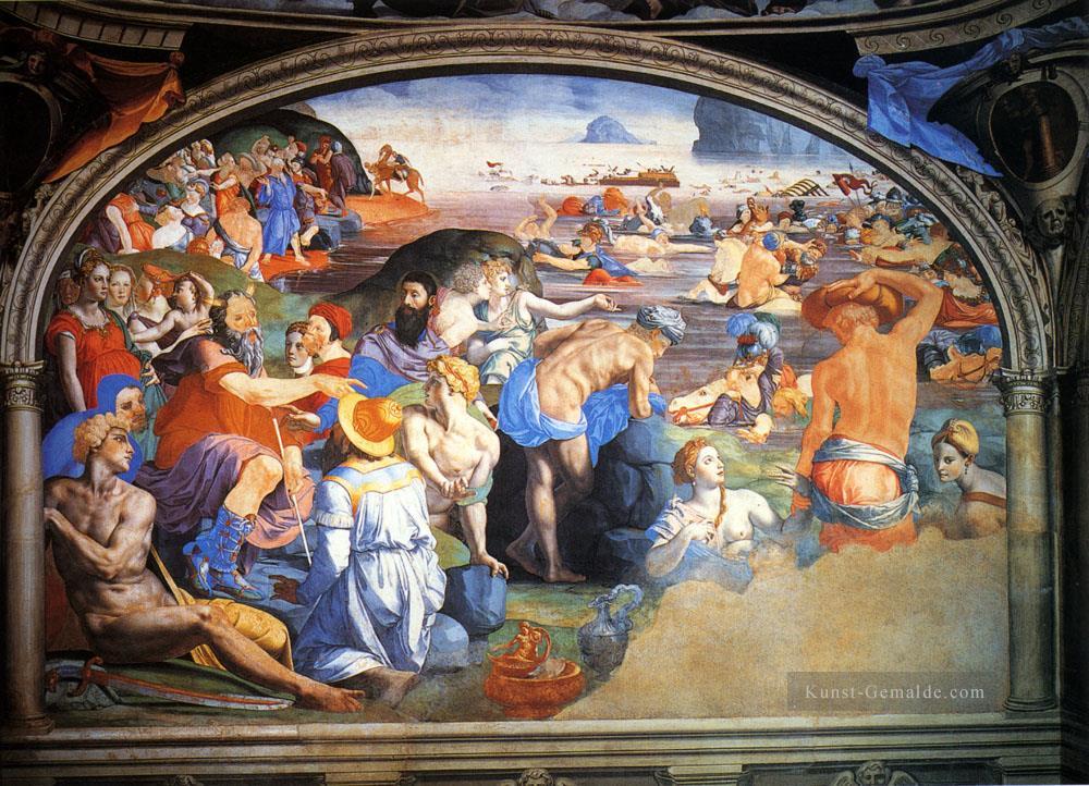 Agnolo die Überquerung des Roten Meeres Florenz Agnolo Bronzino Ölgemälde